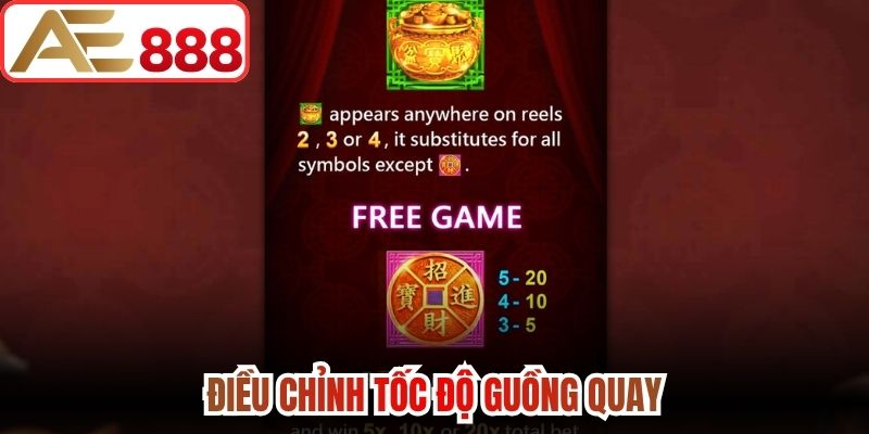 Điều chỉnh tốc độ guồng quay